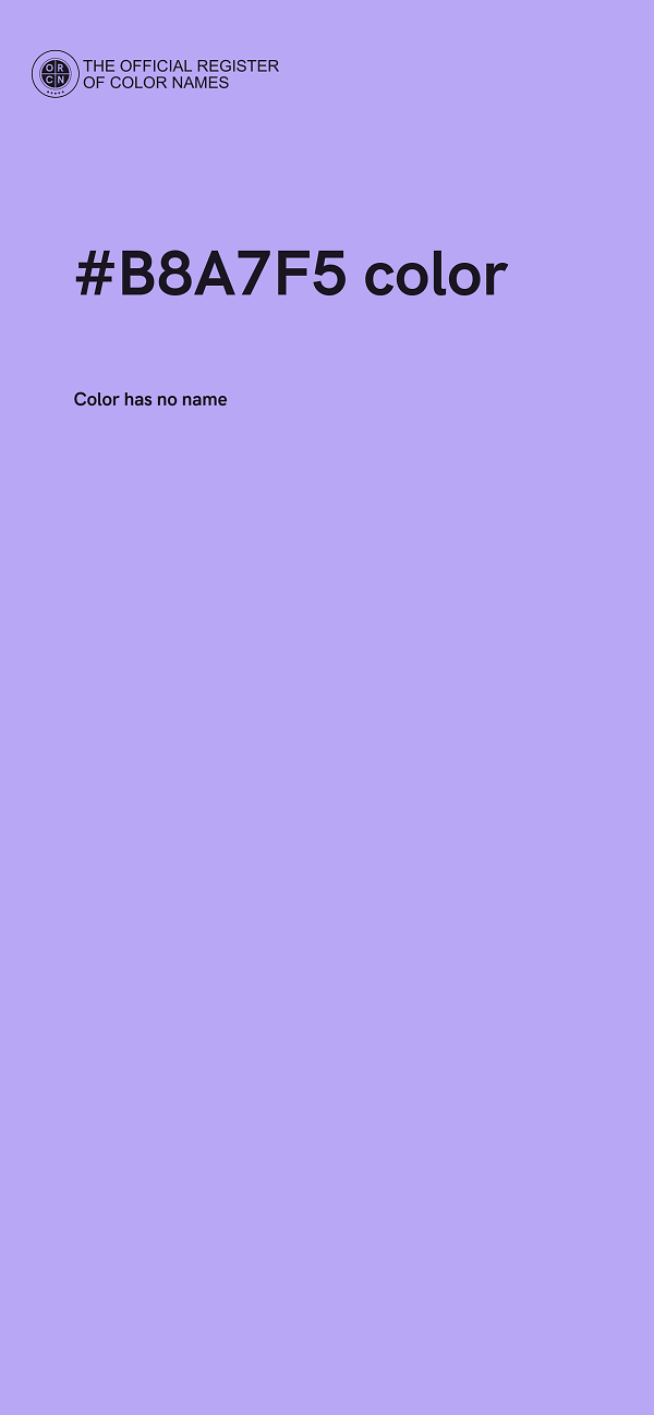 #B8A7F5 color image