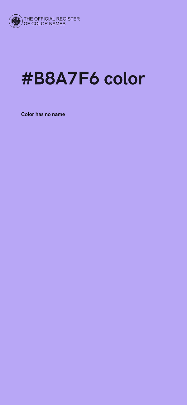 #B8A7F6 color image