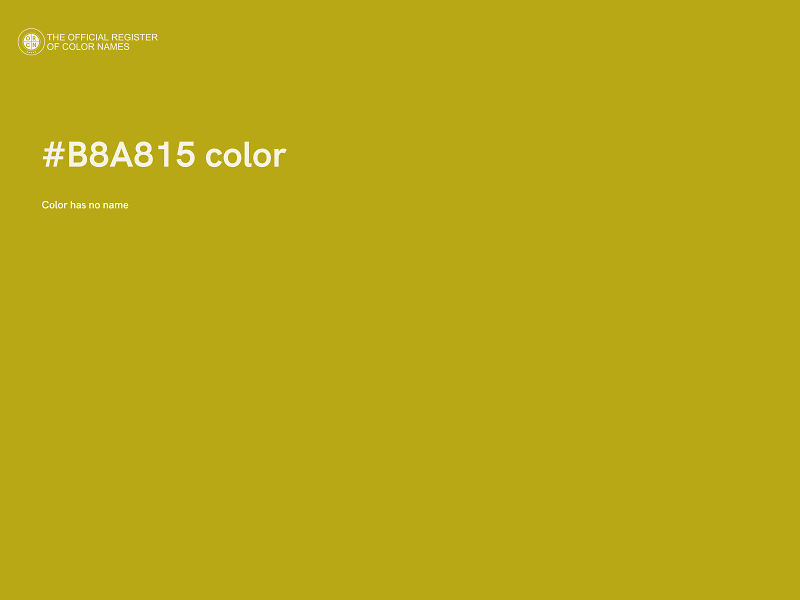 #B8A815 color image