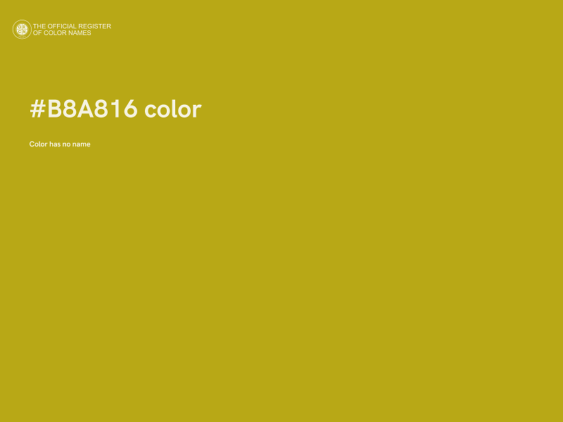 #B8A816 color image