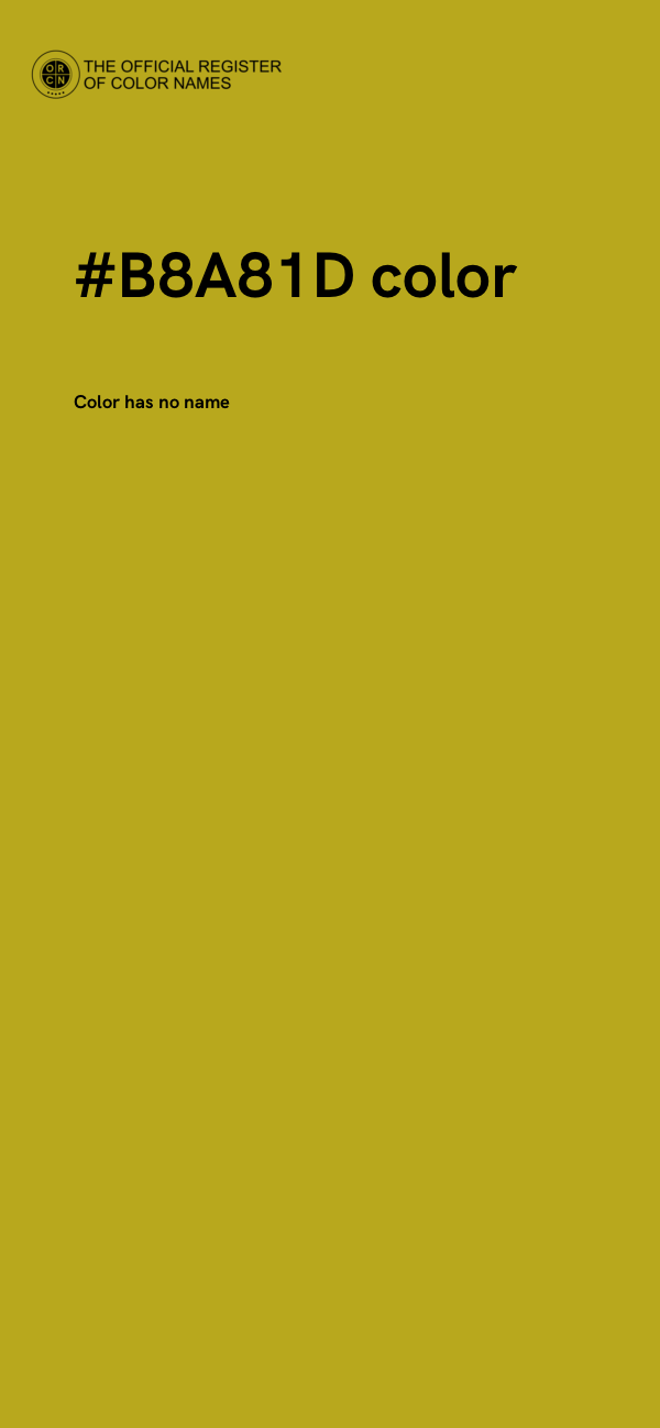 #B8A81D color image