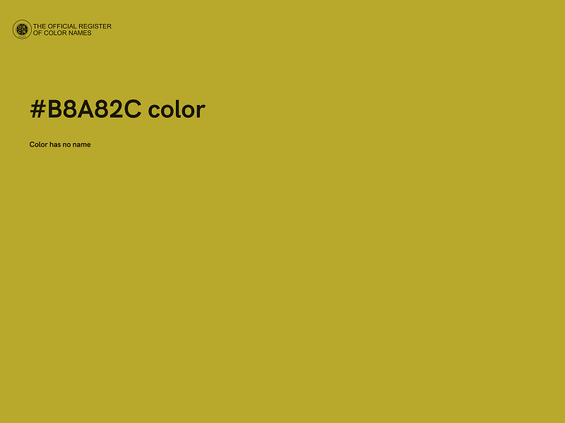 #B8A82C color image