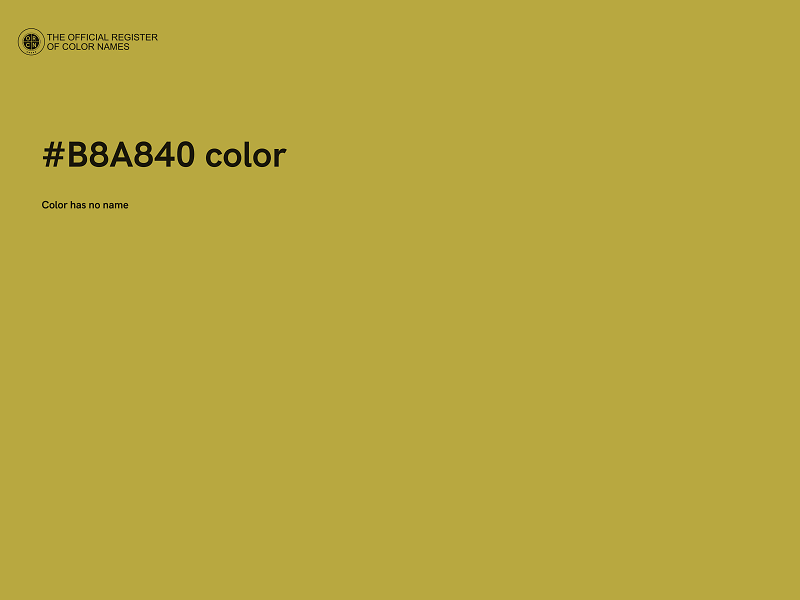 #B8A840 color image