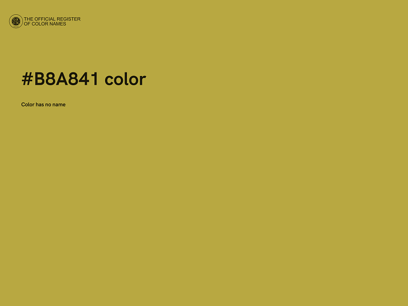 #B8A841 color image