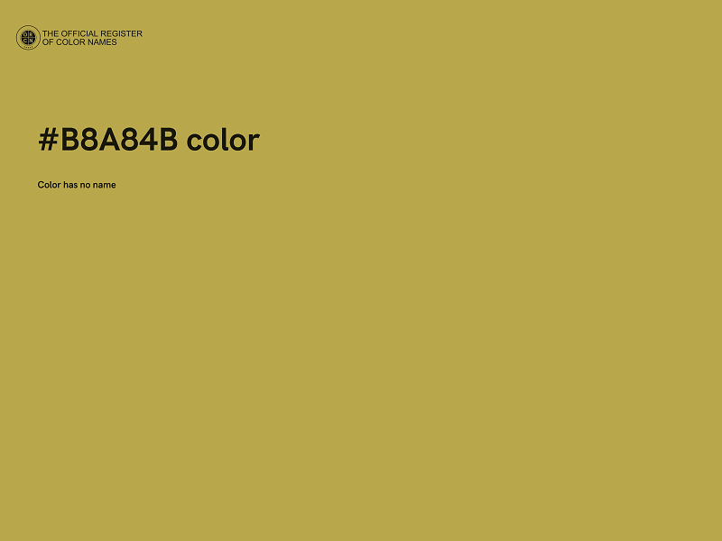 #B8A84B color image