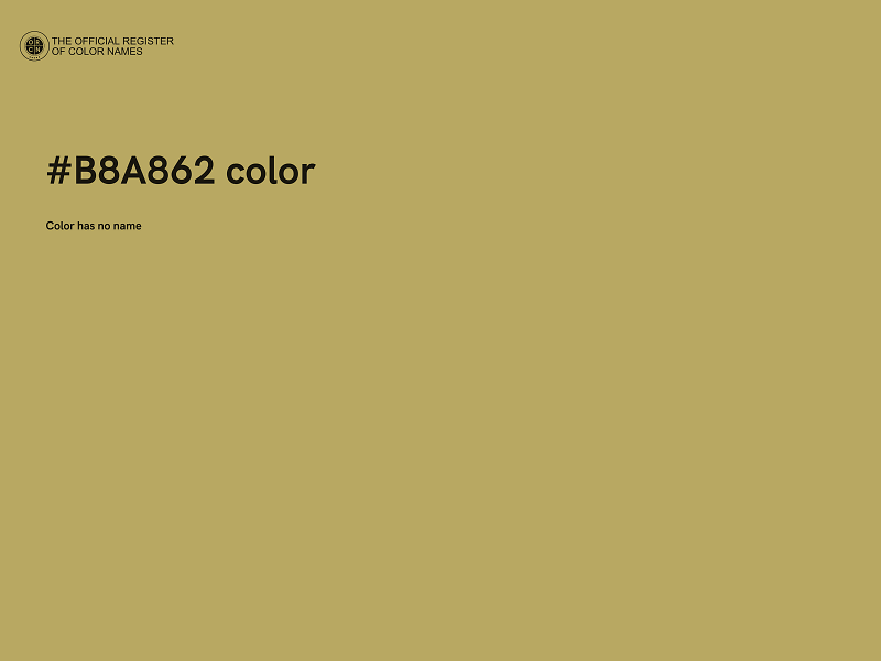 #B8A862 color image