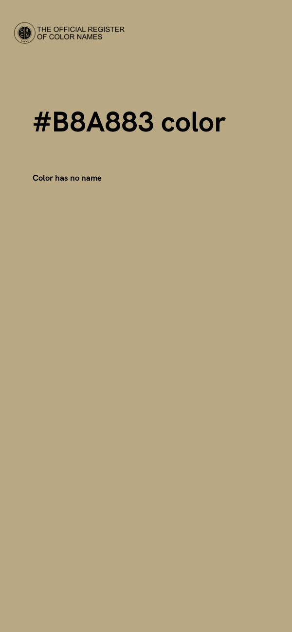 #B8A883 color image