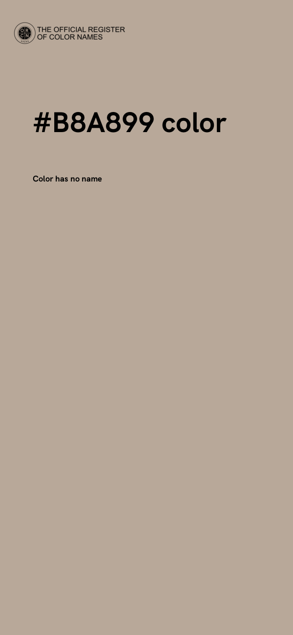 #B8A899 color image