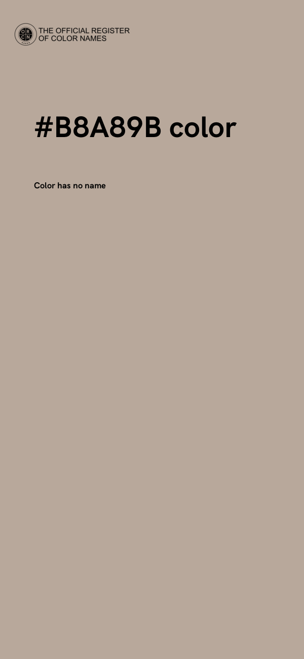 #B8A89B color image