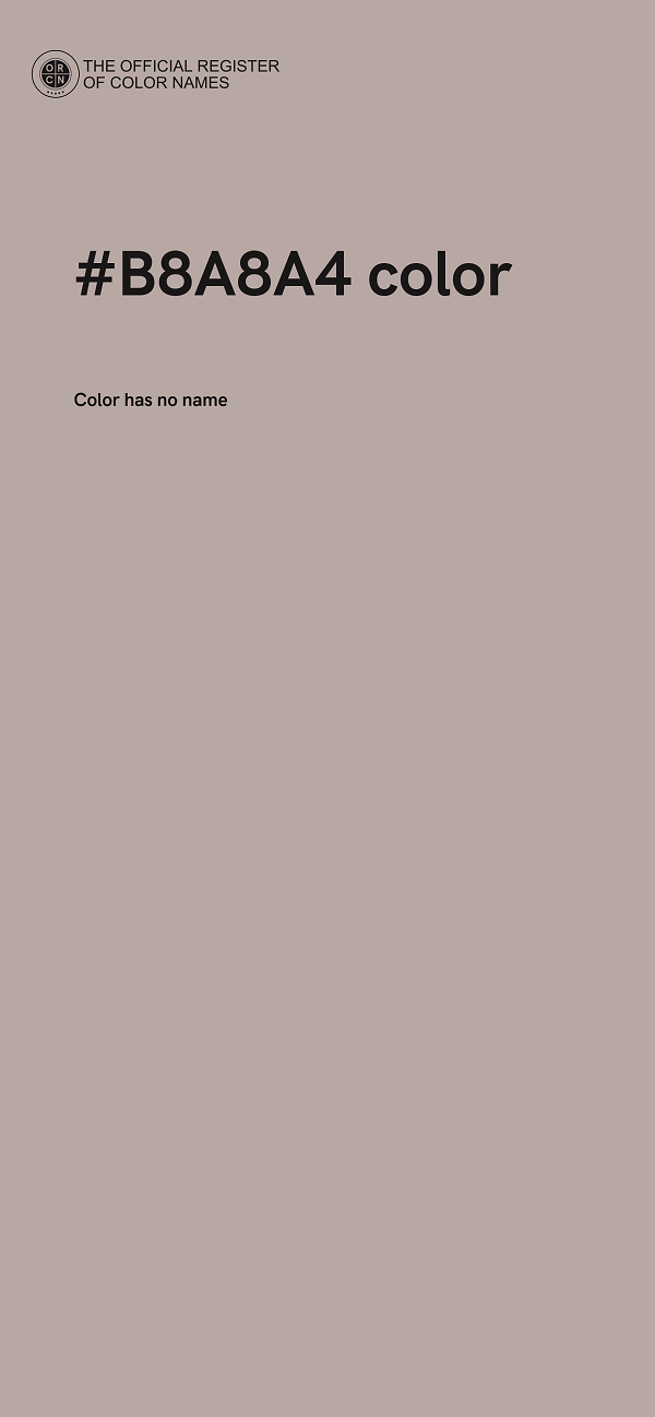 #B8A8A4 color image