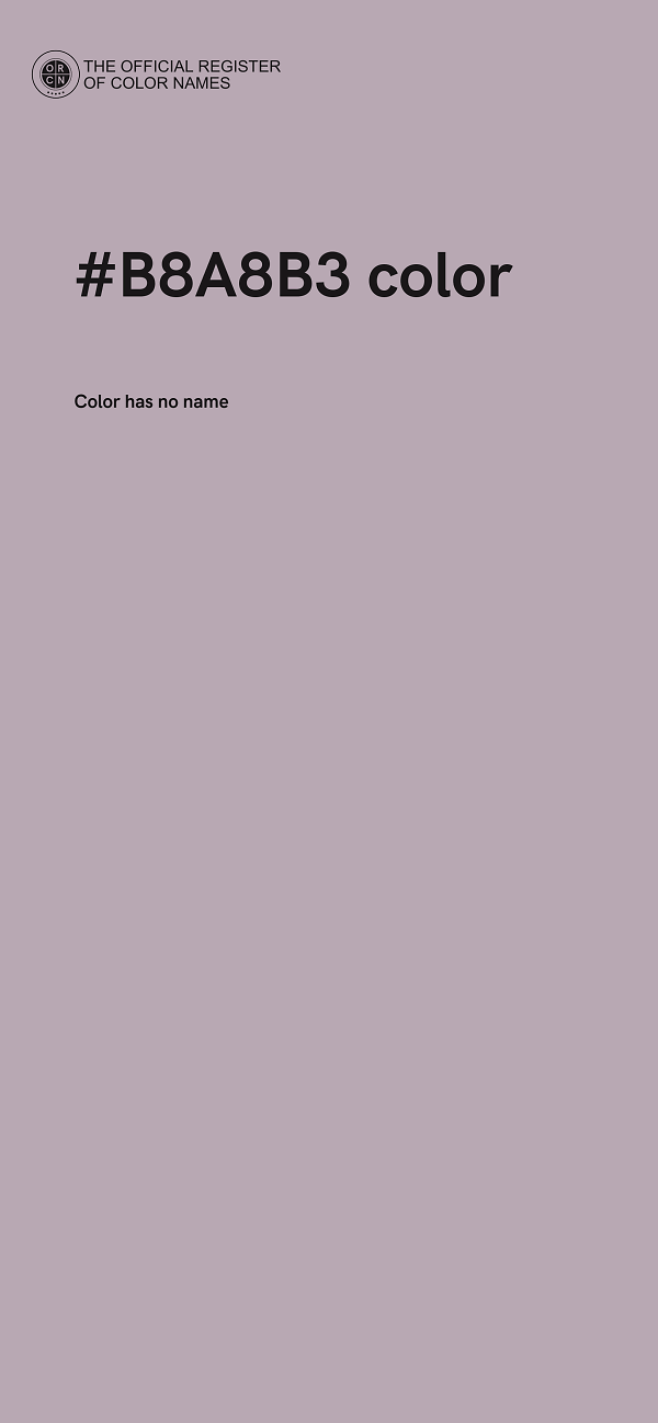 #B8A8B3 color image