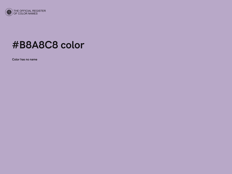 #B8A8C8 color image