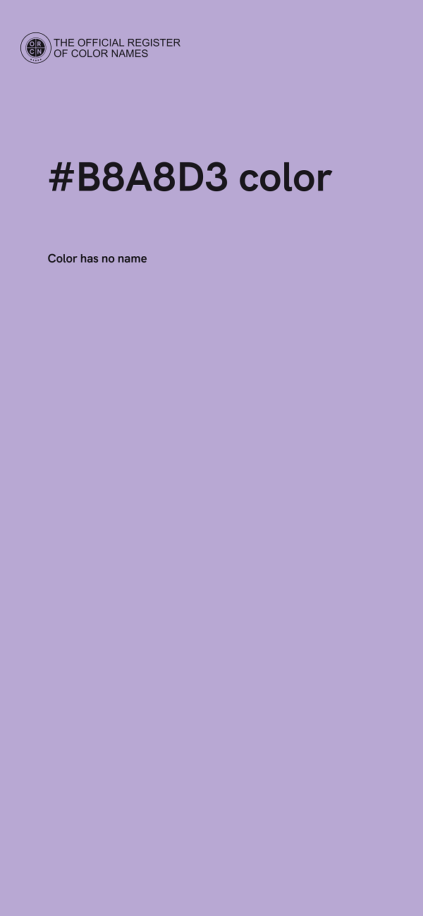 #B8A8D3 color image