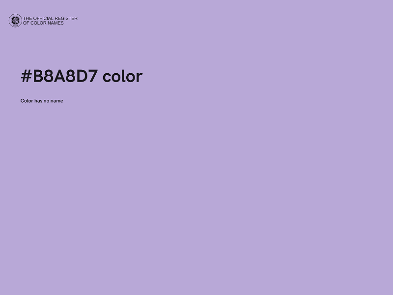 #B8A8D7 color image