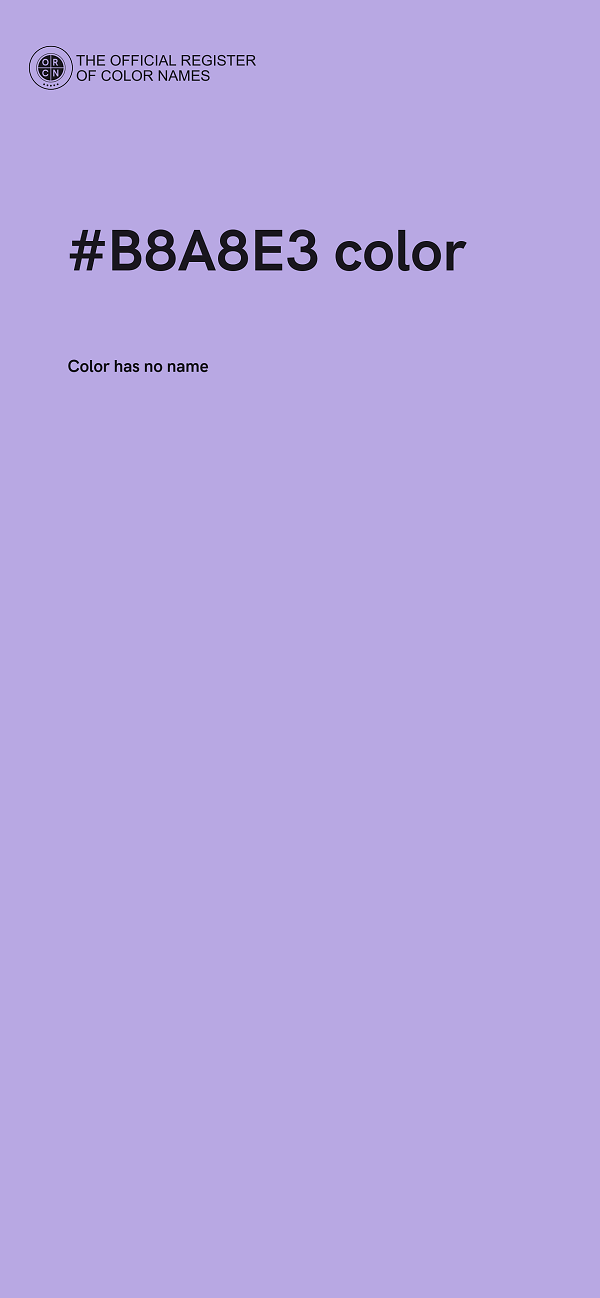 #B8A8E3 color image