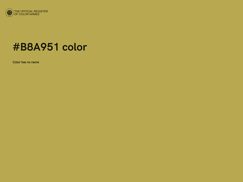 #B8A951 color image