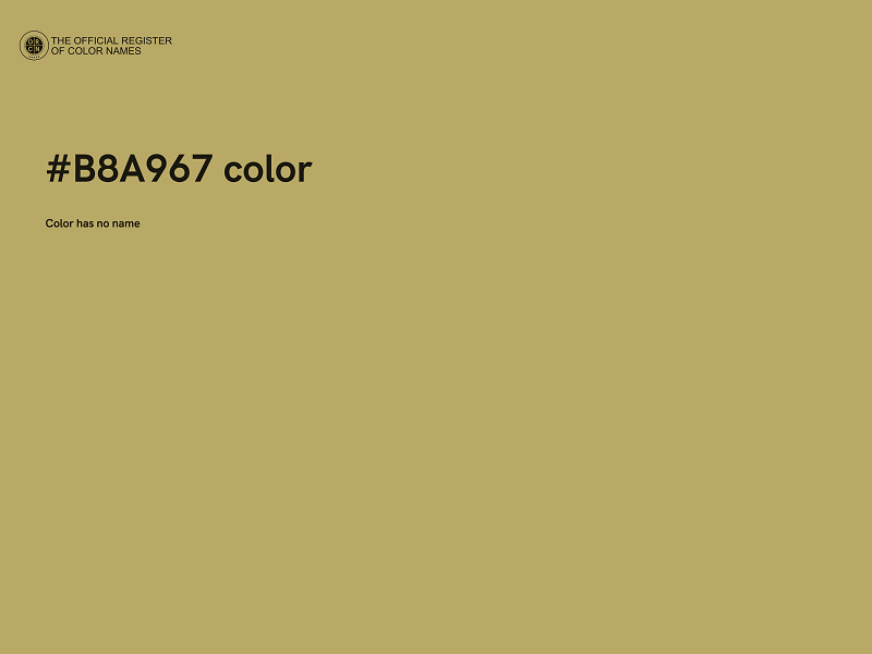 #B8A967 color image