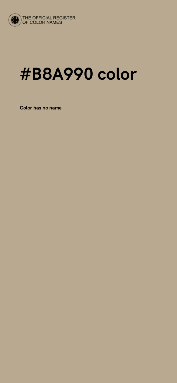 #B8A990 color image