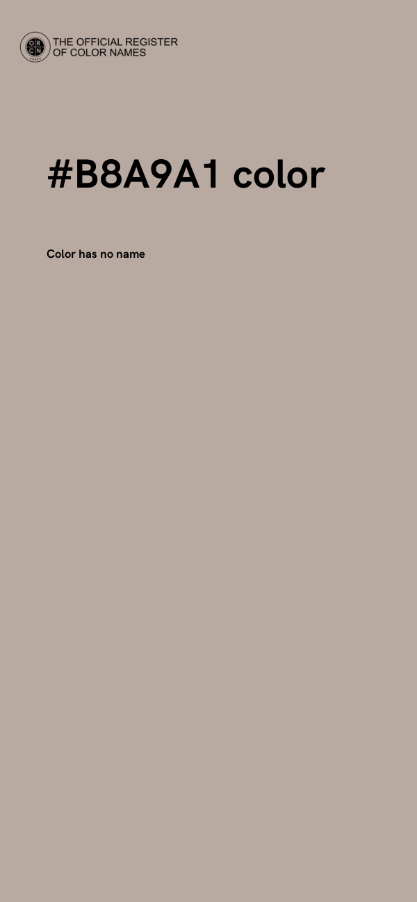 #B8A9A1 color image