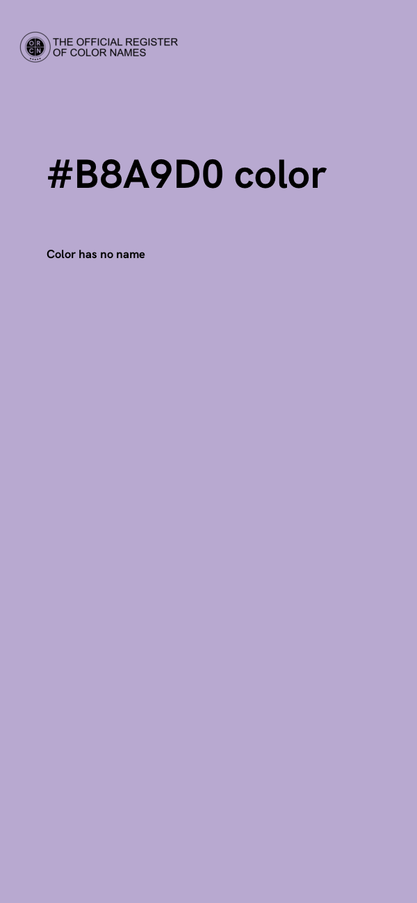 #B8A9D0 color image
