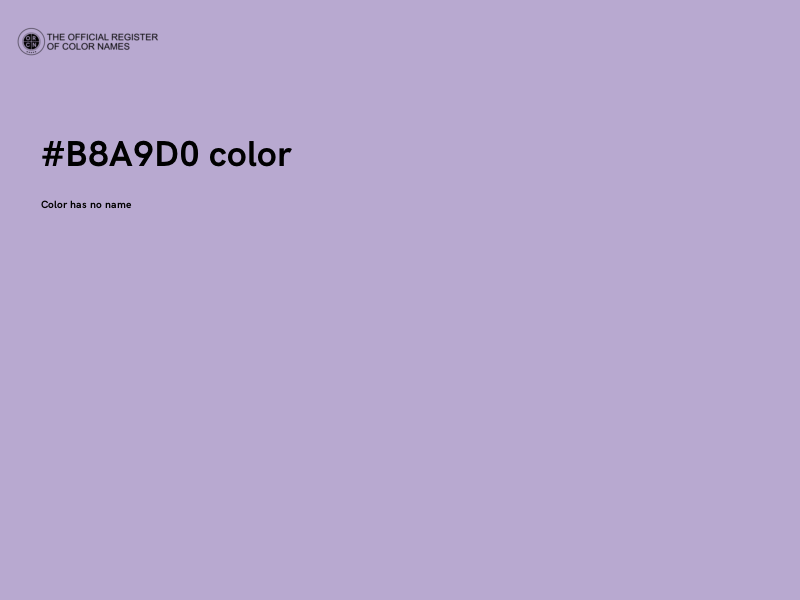 #B8A9D0 color image