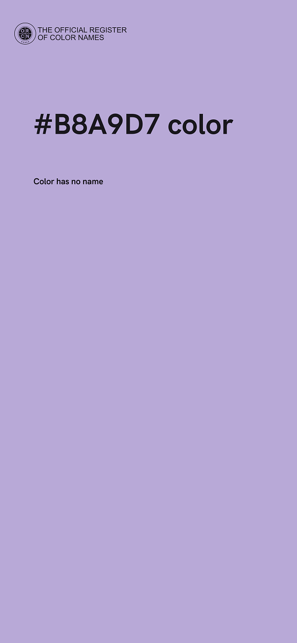 #B8A9D7 color image