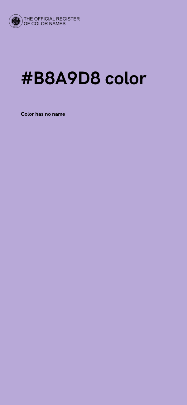 #B8A9D8 color image