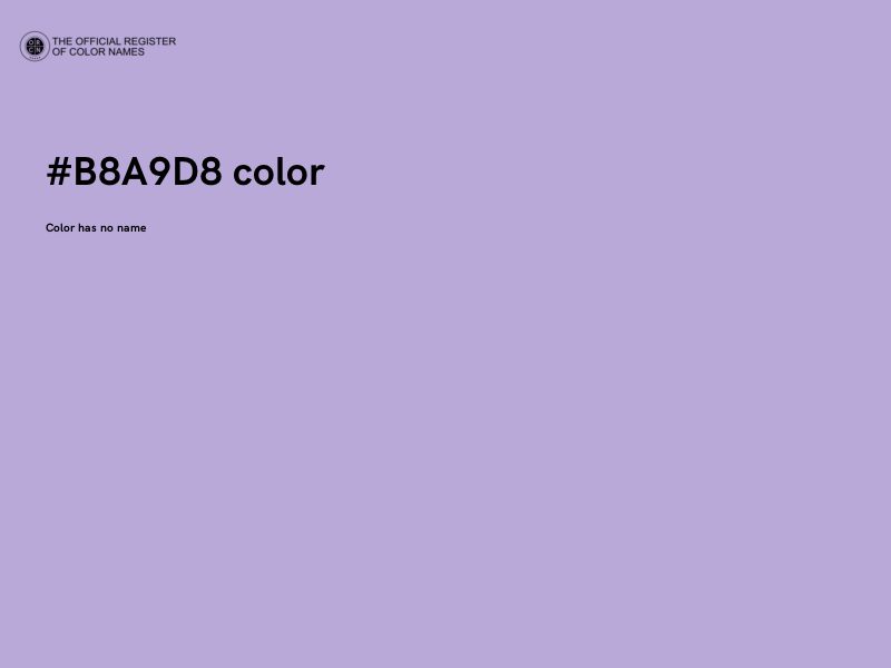 #B8A9D8 color image