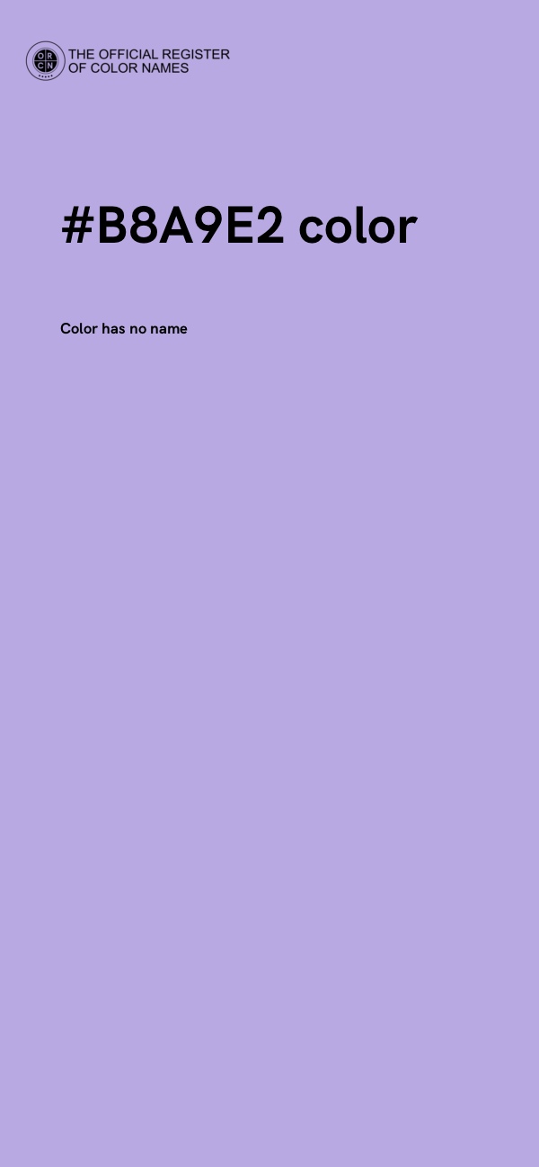 #B8A9E2 color image