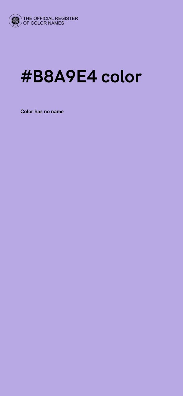 #B8A9E4 color image