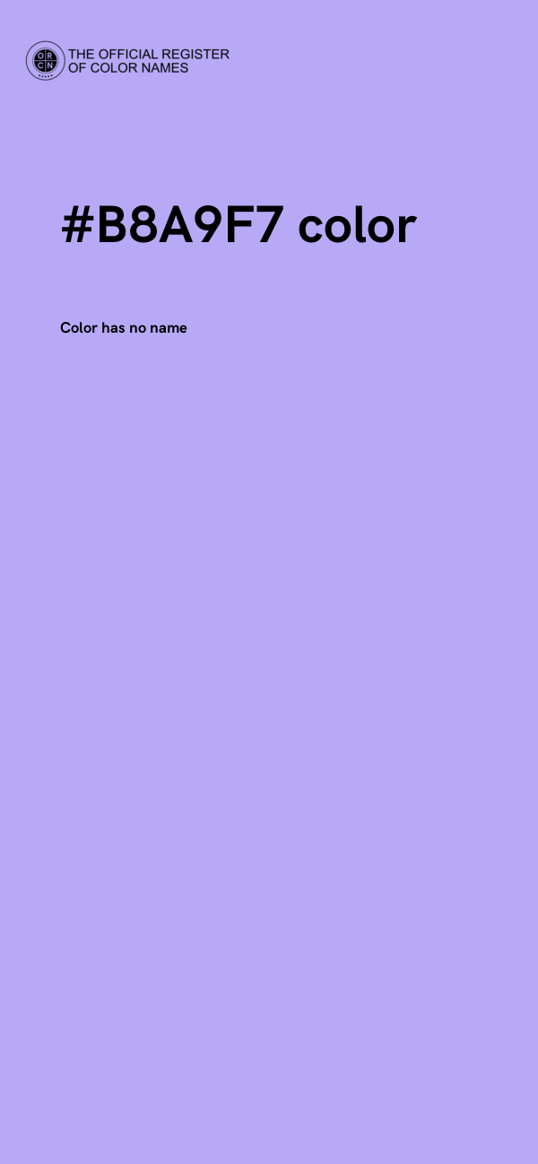 #B8A9F7 color image
