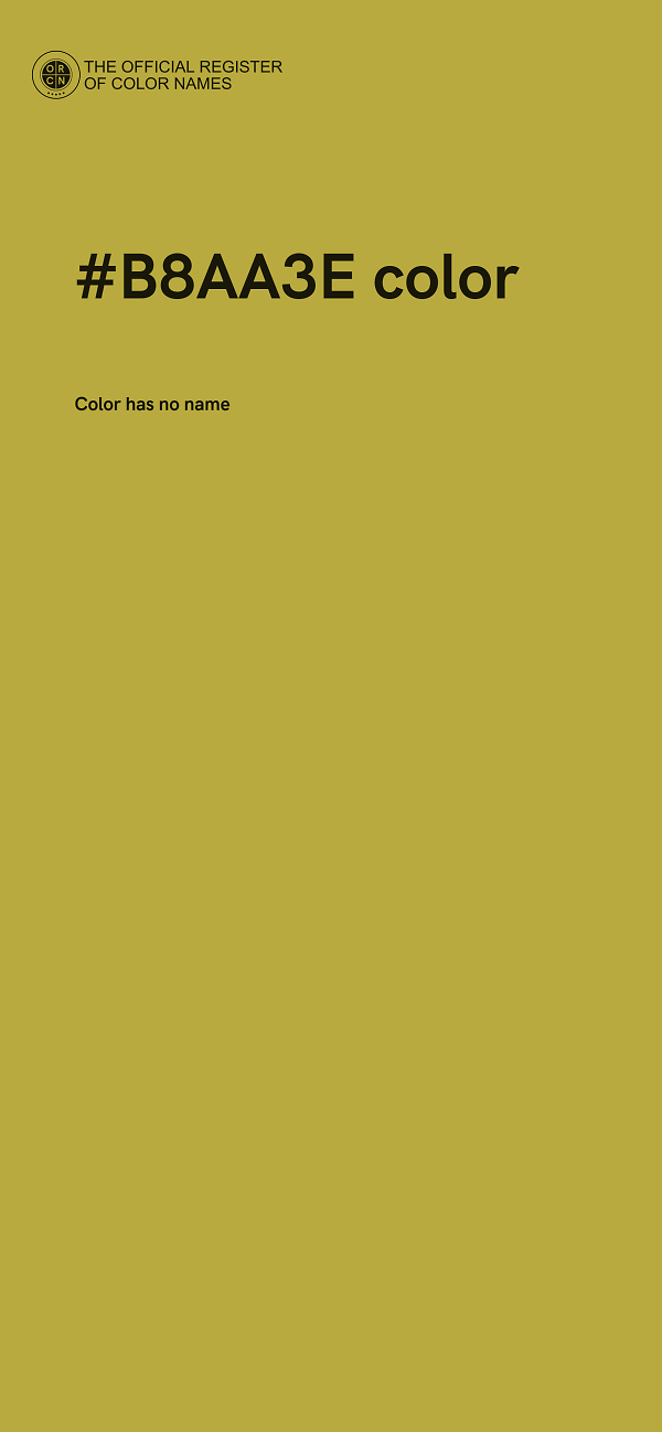 #B8AA3E color image