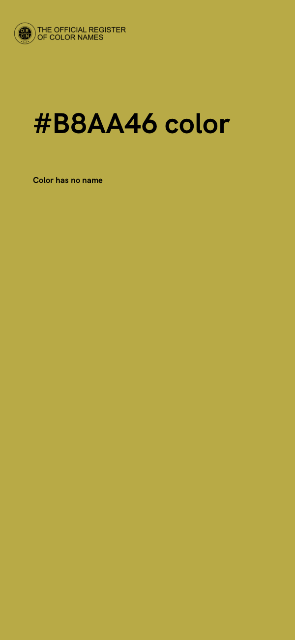 #B8AA46 color image
