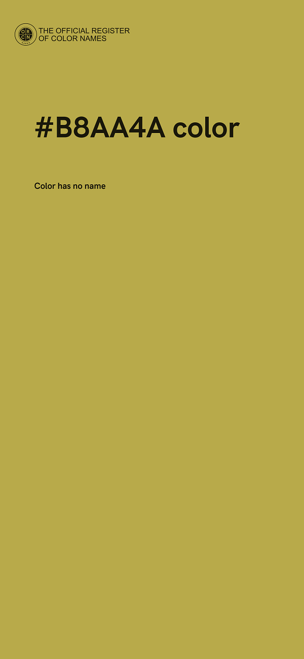 #B8AA4A color image