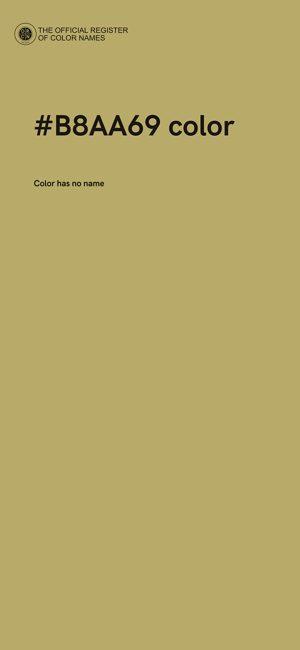 #B8AA69 color image