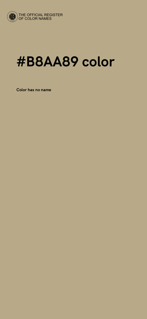 #B8AA89 color image