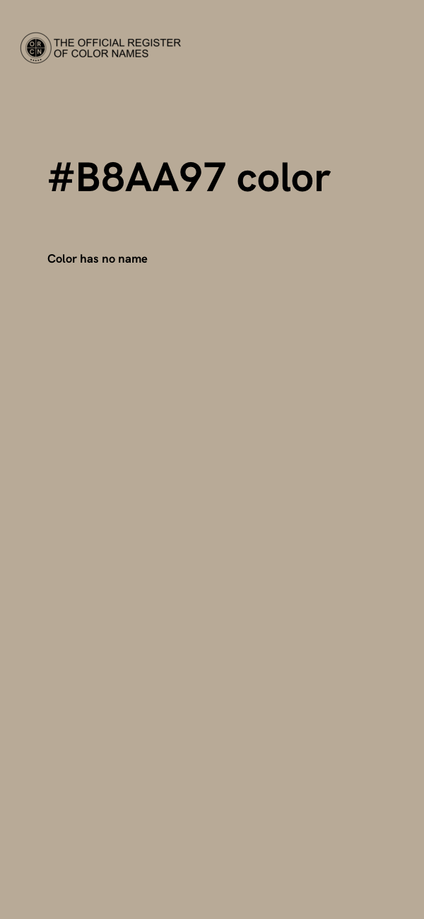 #B8AA97 color image