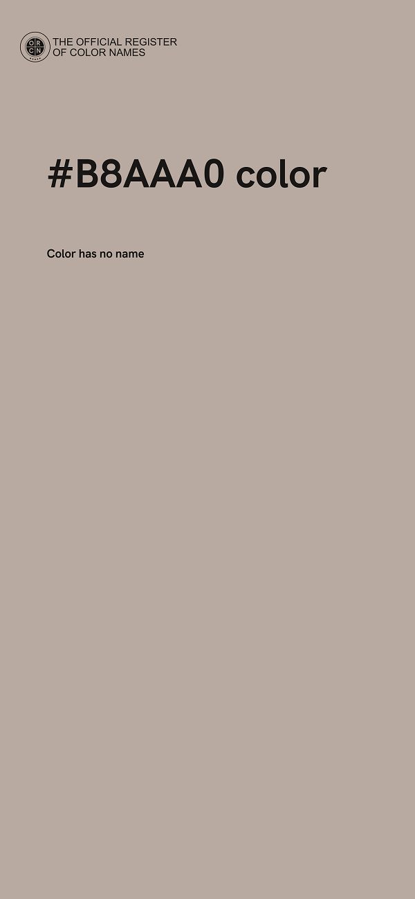 #B8AAA0 color image