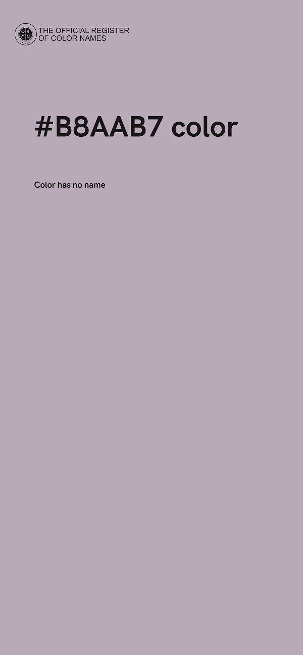 #B8AAB7 color image