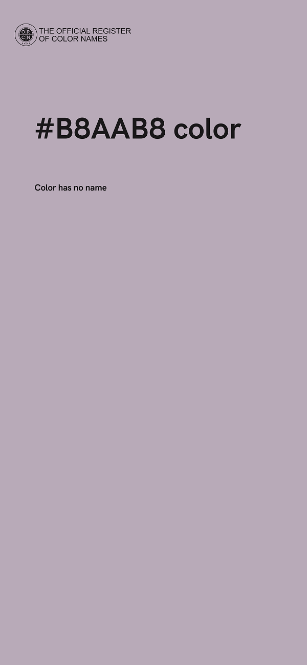 #B8AAB8 color image