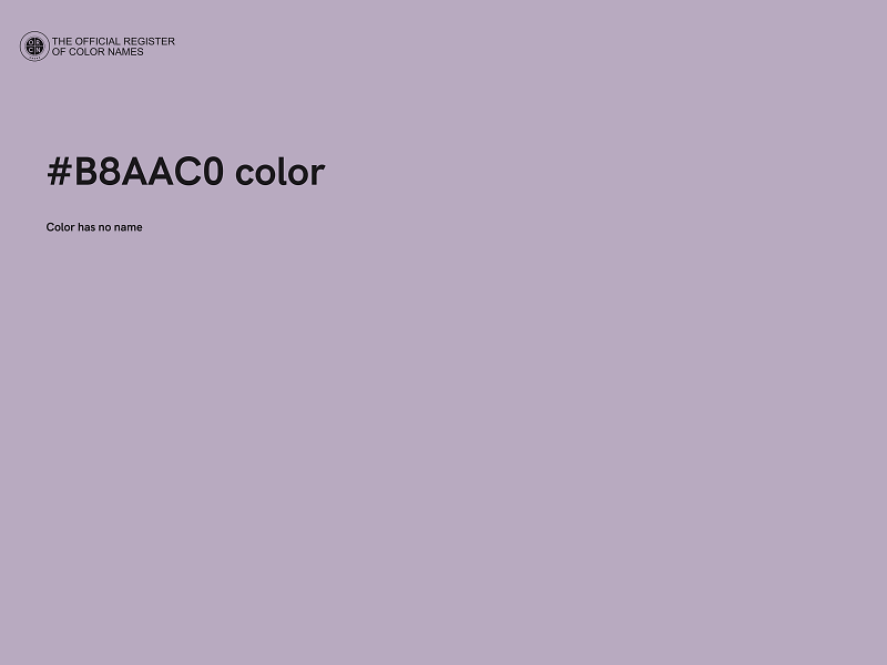 #B8AAC0 color image