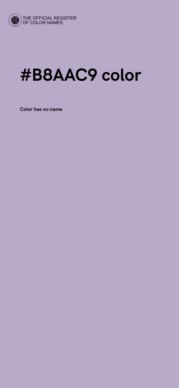 #B8AAC9 color image