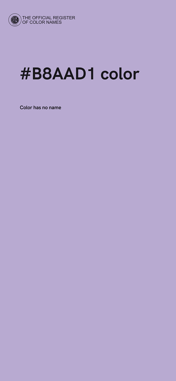 #B8AAD1 color image