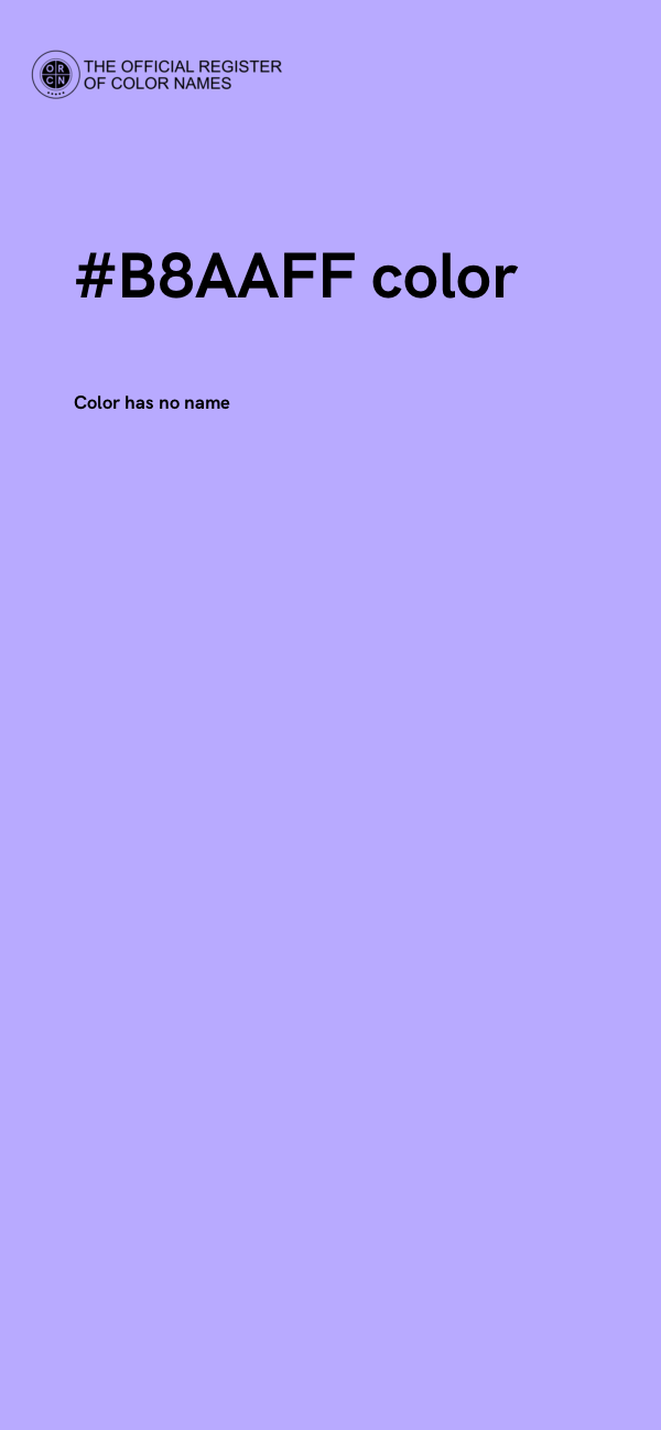 #B8AAFF color image