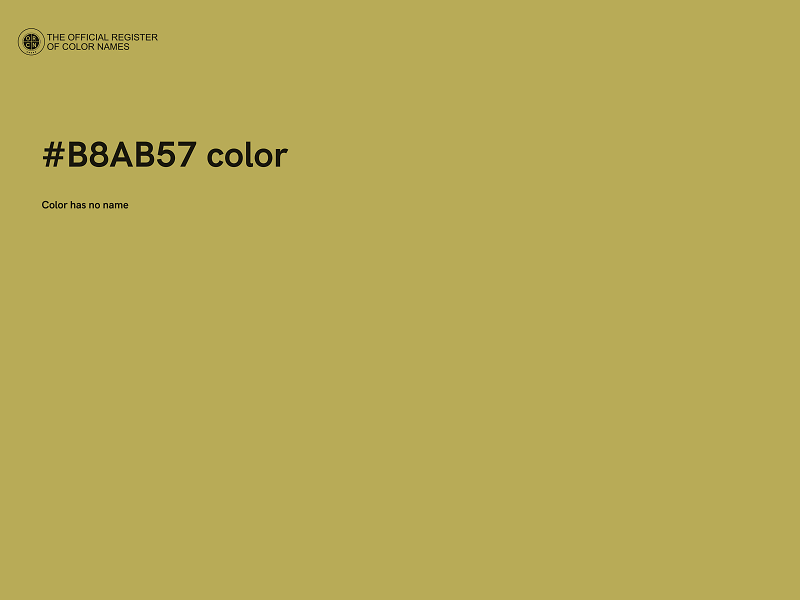 #B8AB57 color image