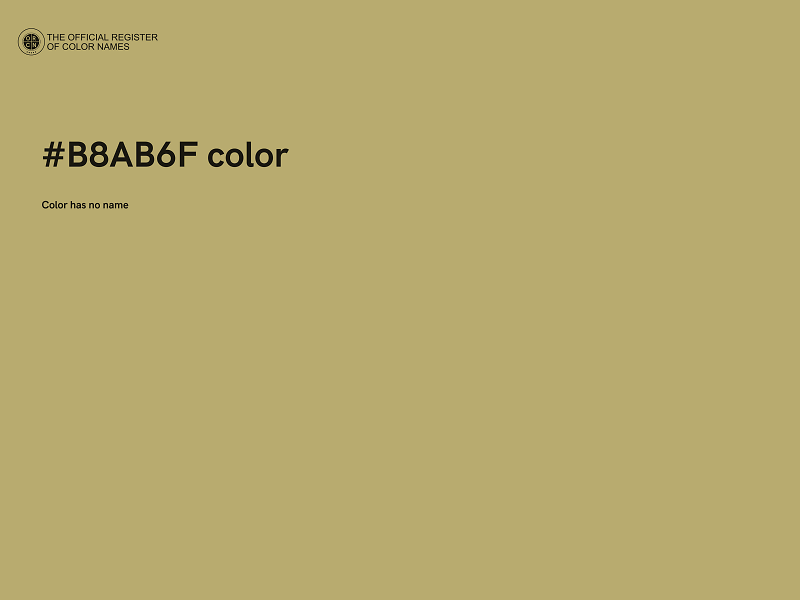 #B8AB6F color image