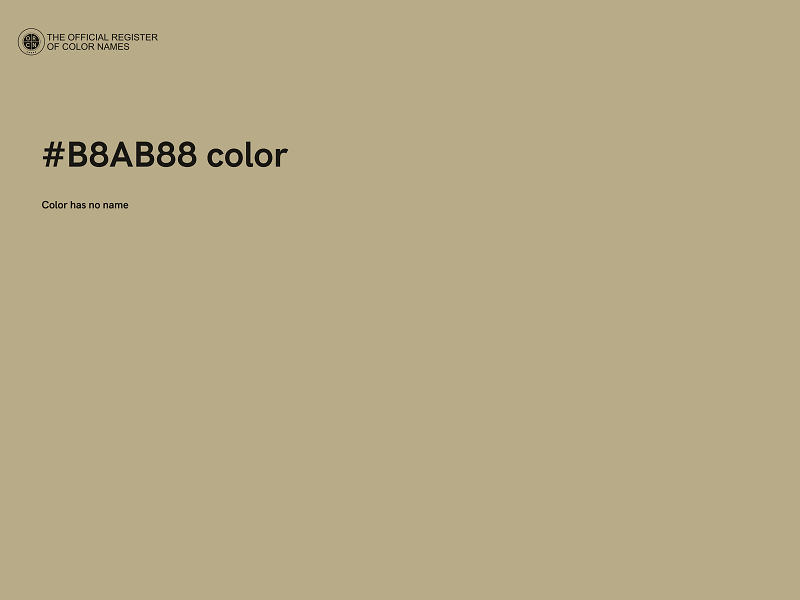 #B8AB88 color image