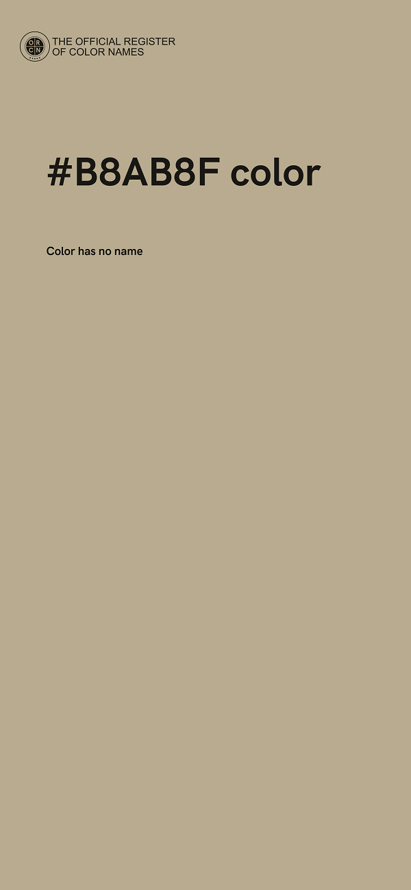 #B8AB8F color image