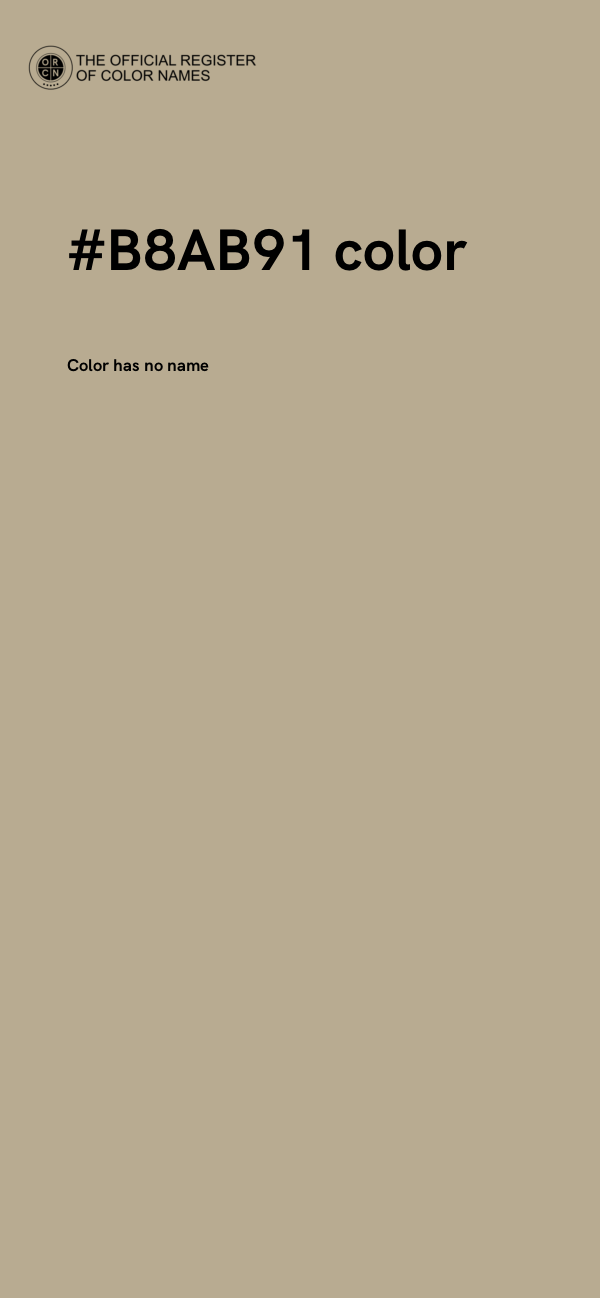 #B8AB91 color image