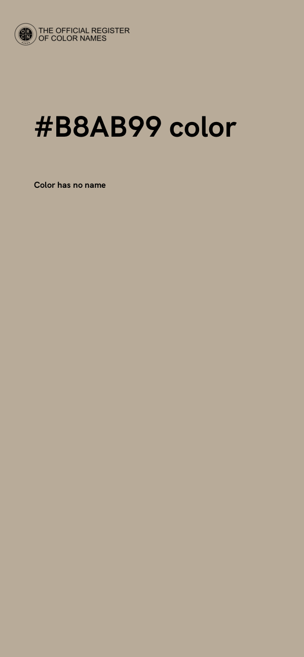 #B8AB99 color image